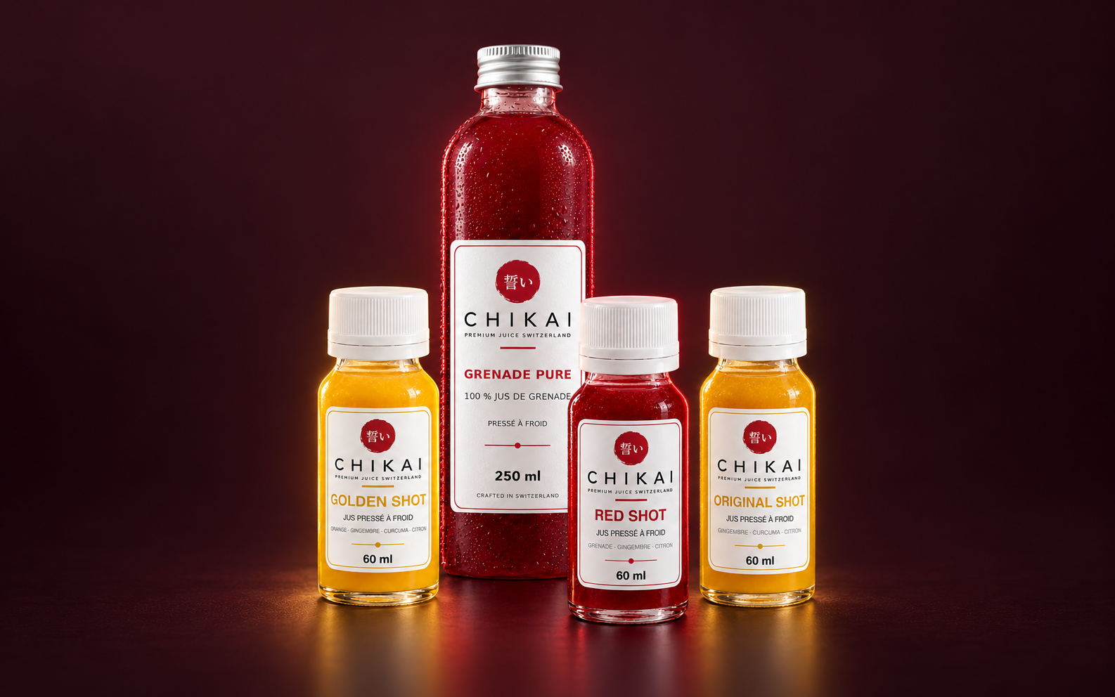 Le Premier Rituel CHIKAI : Grenade Pure et trois créations 60 ml