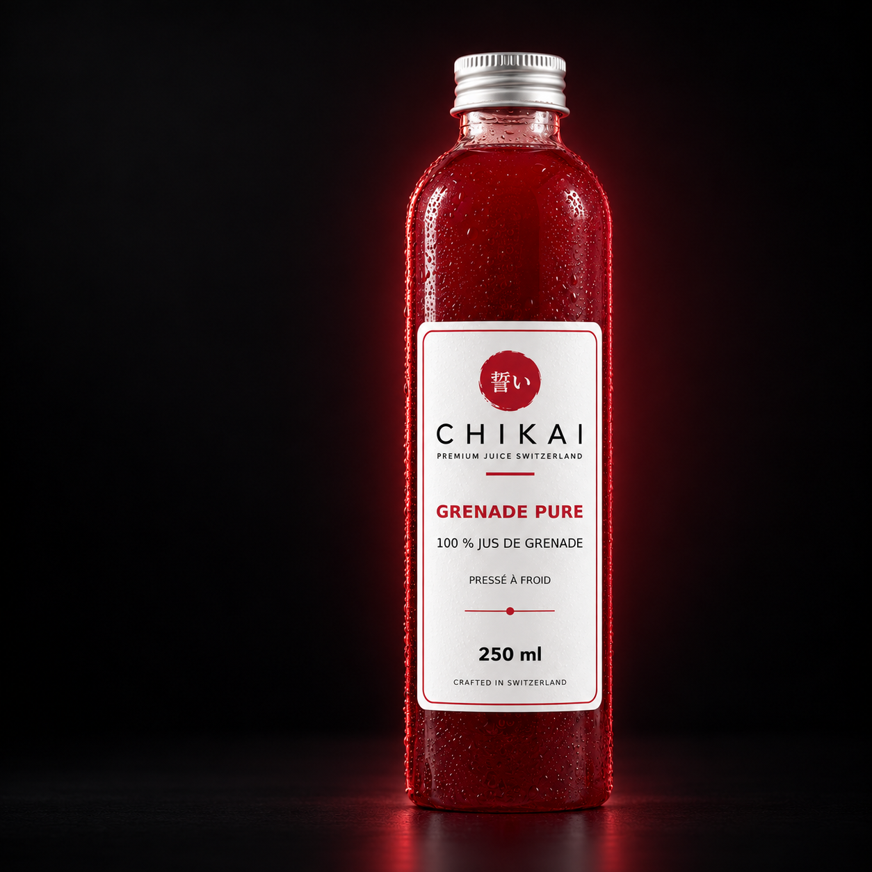 Grenade CHIKAI 250 ml sur fond noir